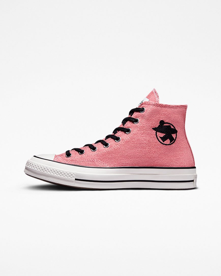 Dámské Boty Vysoké Converse x Stüssy Chuck 70 Fialové Černé | CZ THB3190